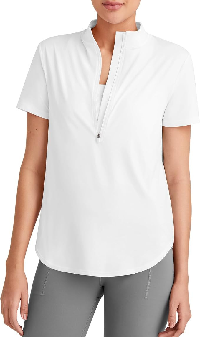 G4Free Skimetic UPF 50+ Womens Workout Tops Short Sleeve Half Zip Golf Shirts Loose Fit Athletic ... | Amazon (US)