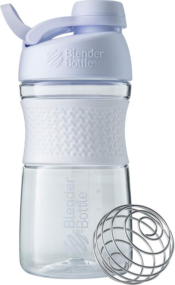 BlenderBottle SportMixer Shaker Bottle Perfect for Protein Shakes and Pre Workout, 20-Ounce, Whit... | Amazon (US)