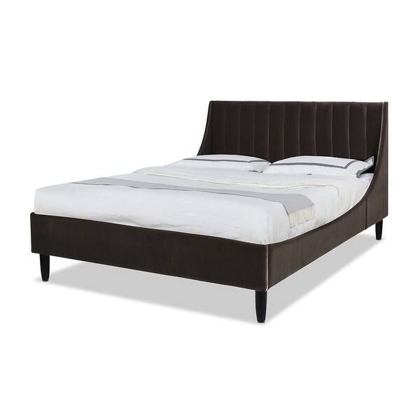 Aspen Vertical Tufted Headboard Platform Bed Set - Overstock - 27297573 | Bed Bath & Beyond