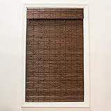 Radiance 2216312E Cordless Dockside Flatstick Bamboo Roman Shade, Cocoa, 35 in. W x 64 in. L | Amazon (US)