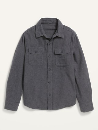 Built-In Flex Flannel Utility Pocket Shirt For Boys | Old Navy (US)