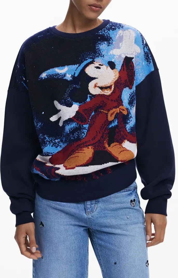 Mickey Mouse Jacquard Crewneck Sweater | Nordstrom