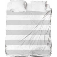 Striped Bed Sheets, White Flat Sheet, Bedding, Stripes Gray & Top Grey Customized | Etsy (US)