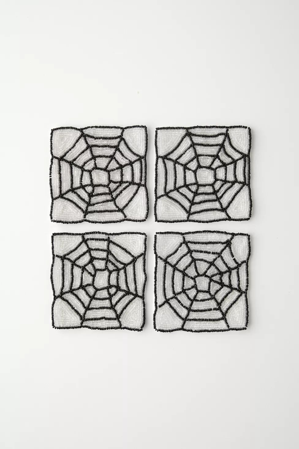 Spiderweb Beaded Coaster - Set Of 4 | Urban Outfitters (US and RoW)