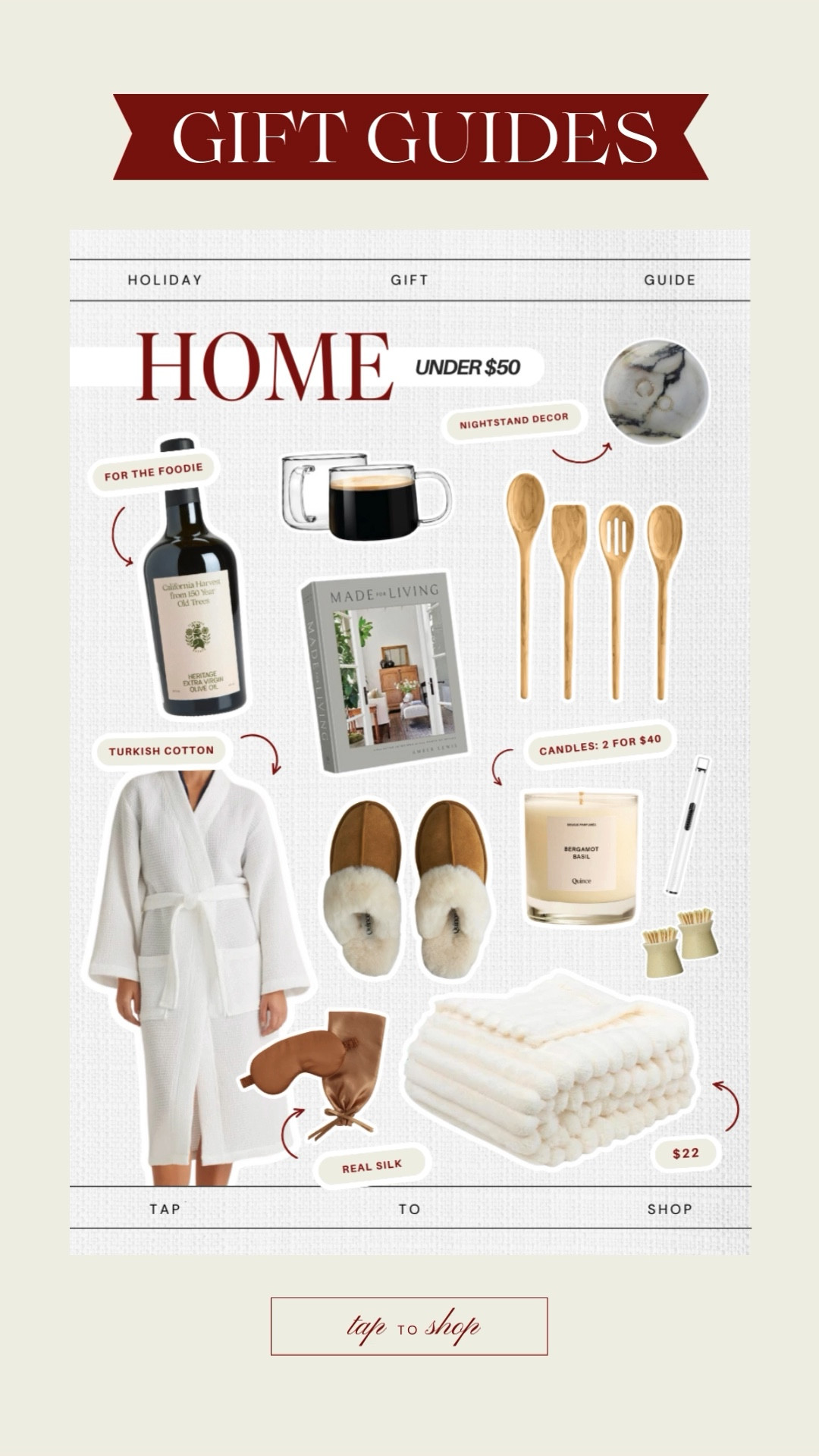 Home or hostess gift guide. Includes Christmas decor & holiday gifts ideas that will elevate any space.

#LTKGiftGuide #LTKHoliday #LTKHome