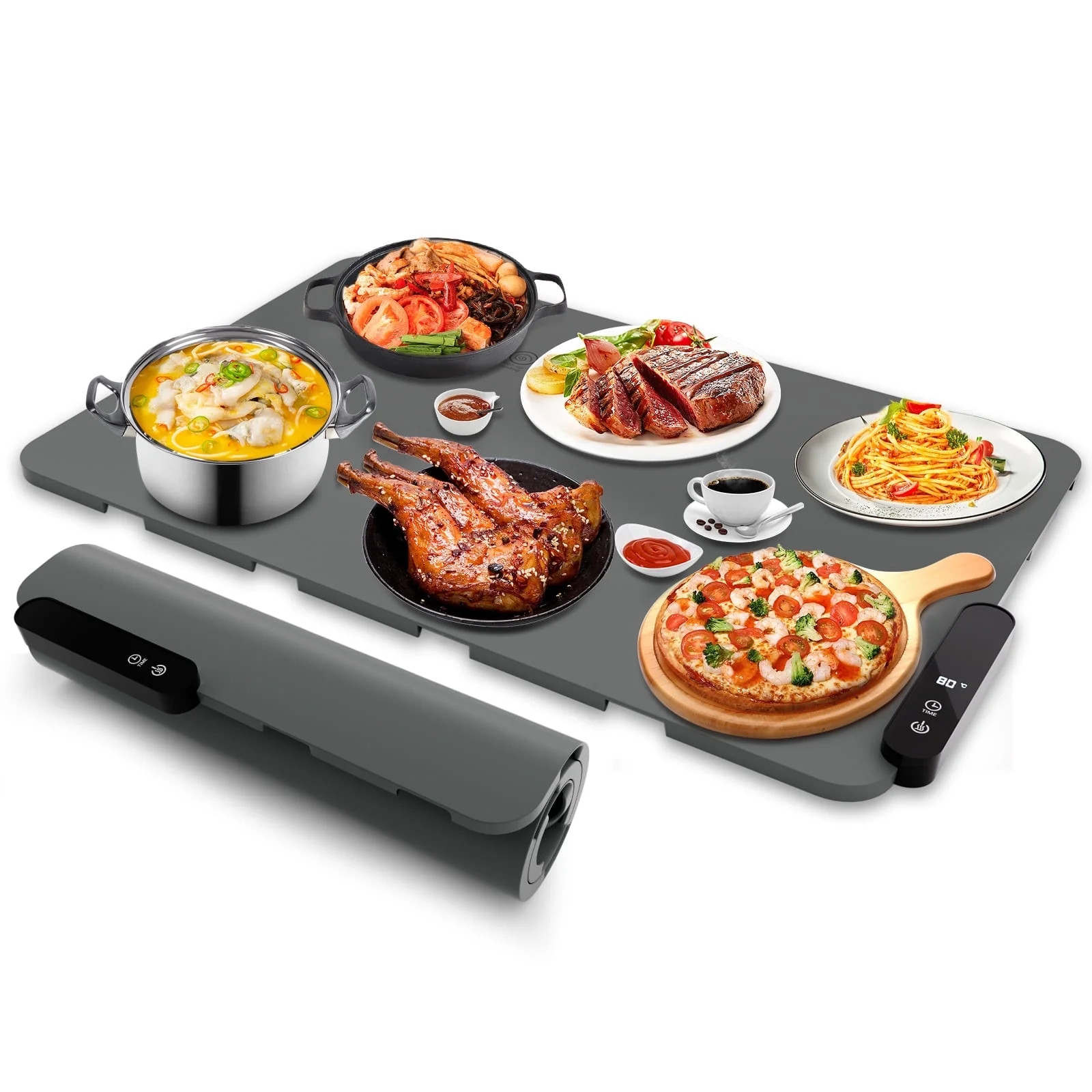 Large Electric Warming Tray (24" x 16") – Rollable Food Warmer with Adjustable Temperature Cont... | Walmart (US)