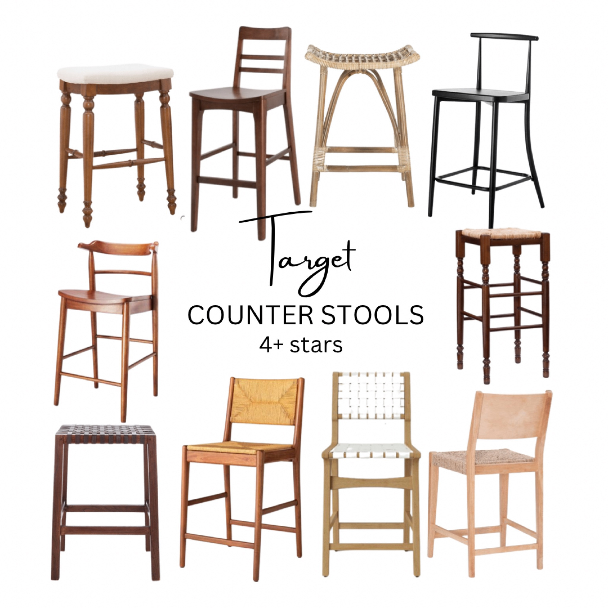 A roundup of Targets best rated stools! 

Bar stools. Counter stools. Kitchen furniture. Dining furniture. Target home. Studio McGee. Threshold. Interior design. Kitchen island. 

#LTKsalealert #LTKhome #LTKunder100