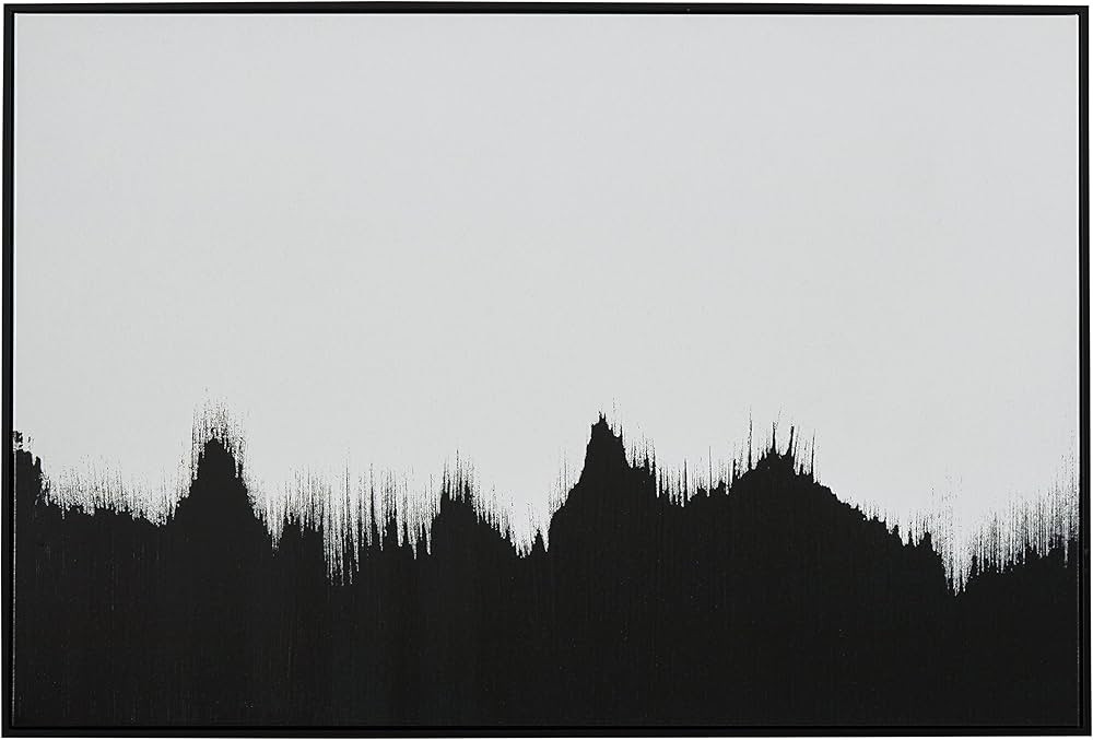 Amazon Brand – Rivet Abstract Black and White Wall Art Print of Tree Line in Black Frame, 45" x... | Amazon (US)