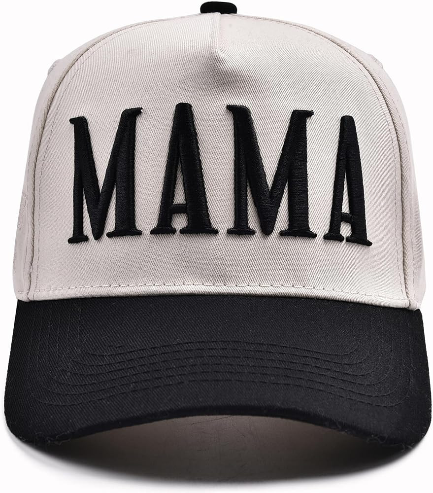 Mama Trucker Hat for Women, Embroidered Adjustable Canvas Vintage Mom Baseball Cap Hat for Casual... | Amazon (US)
