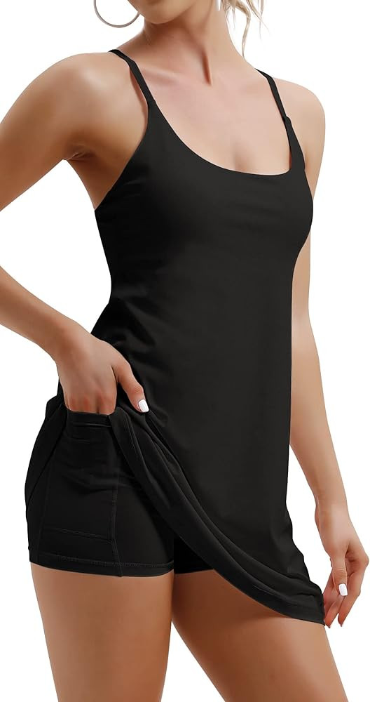 IUGA Tennis Dress for Women Athletic Dress with Built-in Shorts & Bras Womens Workout Golf Exerci... | Amazon (US)