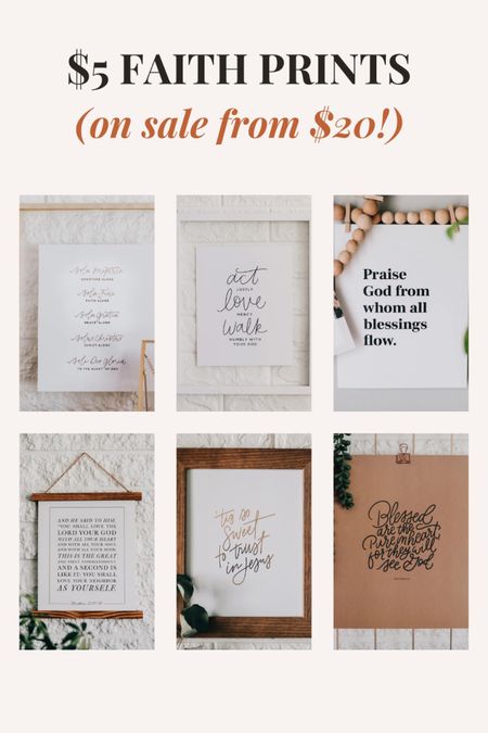 Wall decor & faith prints on sale for $5! Perfect stocking stuffers and gifts 

#LTKHoliday