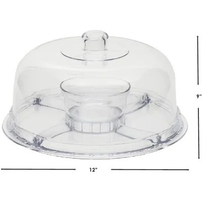 EXTRA LARGE (12") 6 in 1 Acrylic Cake Stand with Dome Lid Multifunctional | Wayfair North America