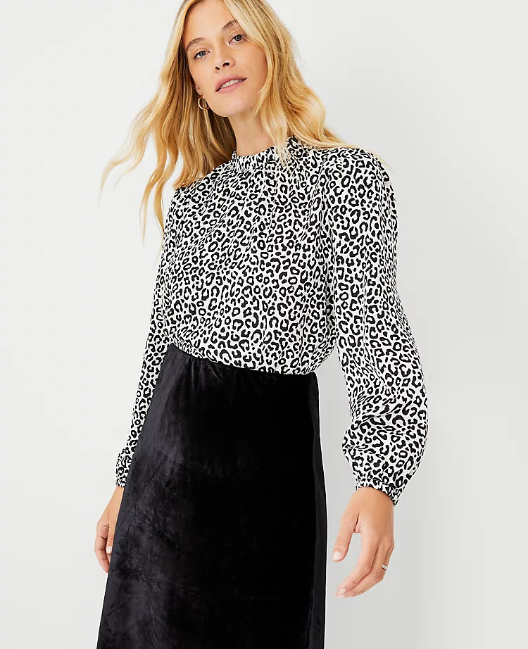Animal Print Tie Back Top | Ann Taylor (US)