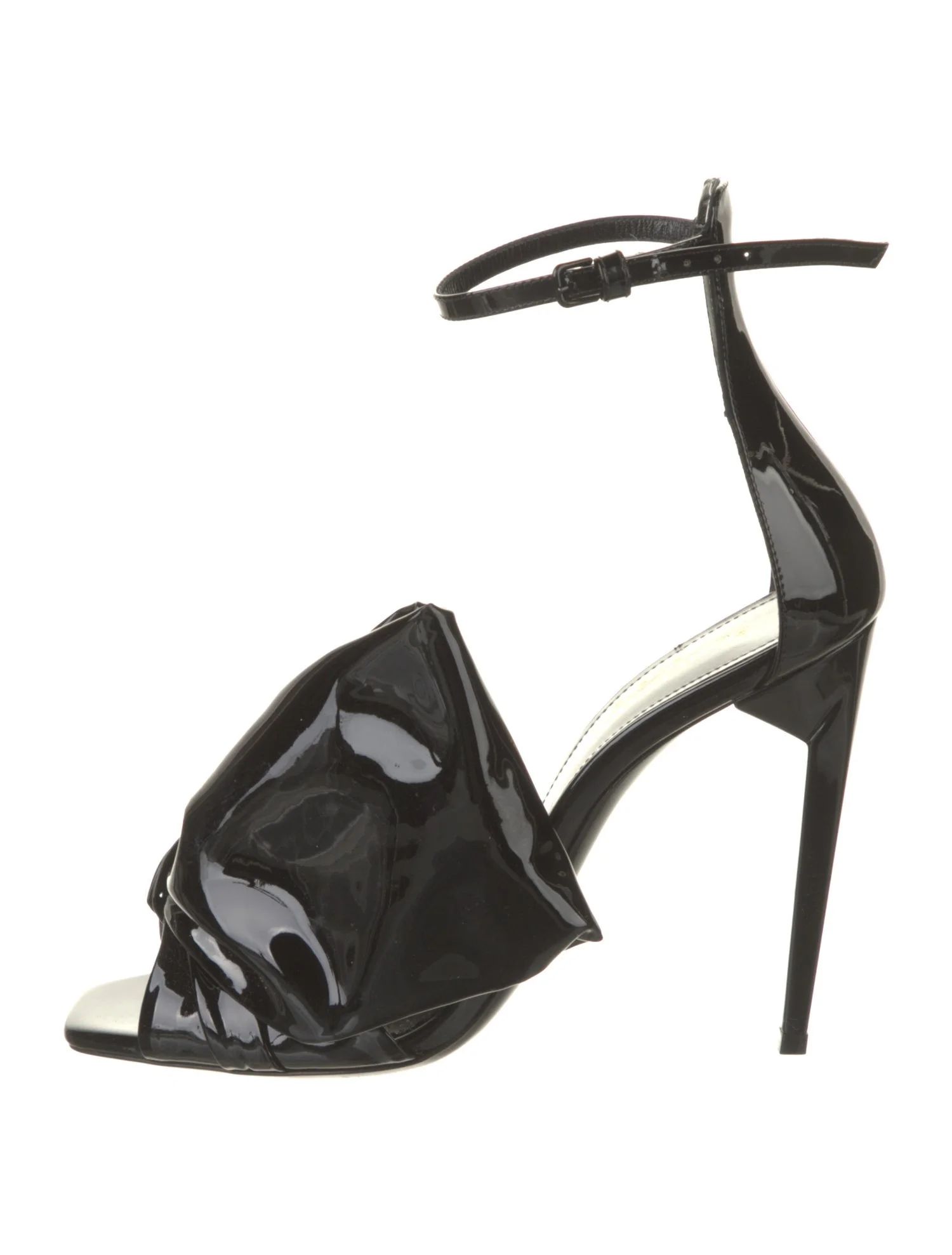 Patent Leather Bow Accents Sandals | The RealReal
