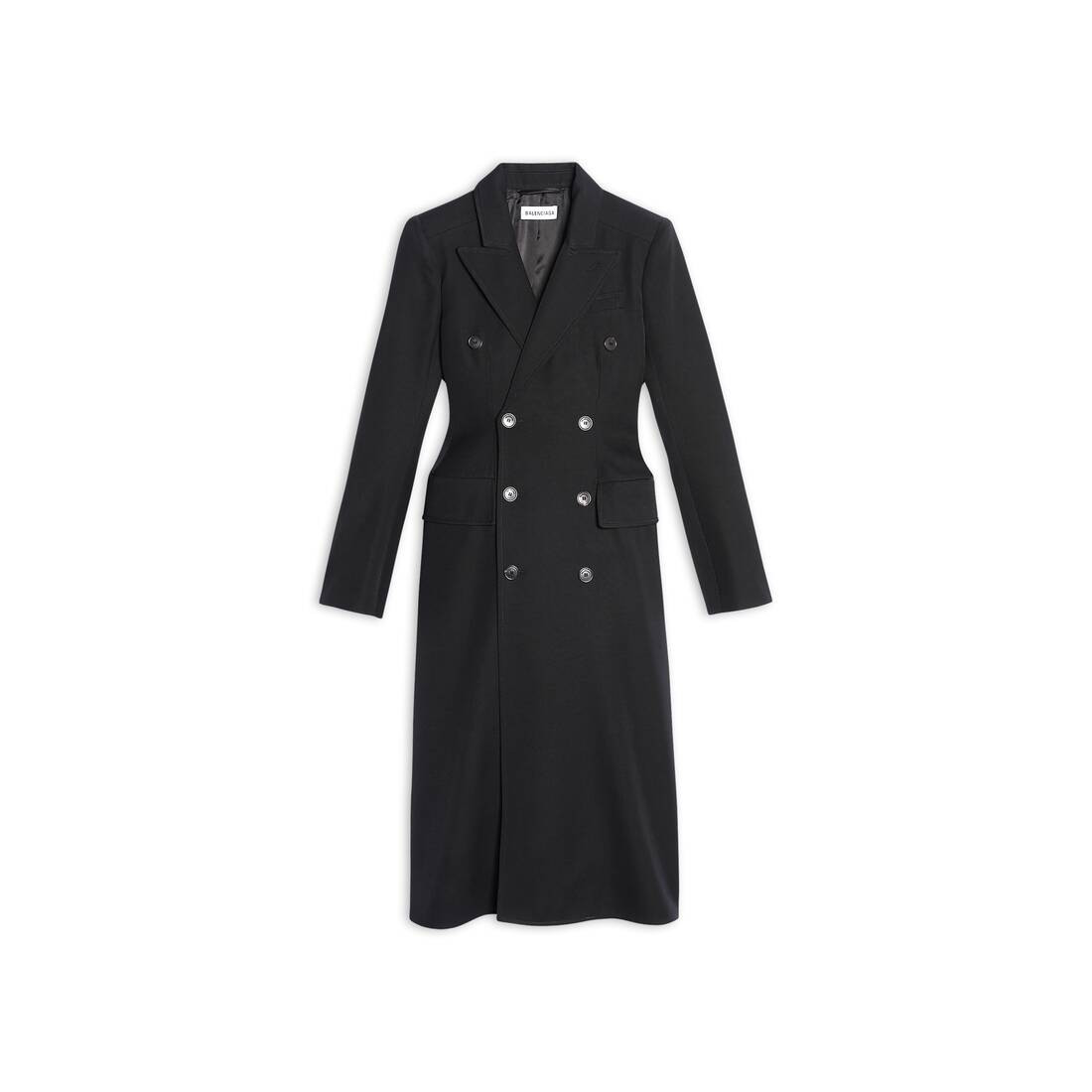 Women's Hourglass Coat in Black | Balenciaga