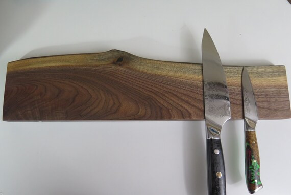 Magnetic Knife Holder Natural Edge No Bark American Walnut | Etsy | Etsy (US)