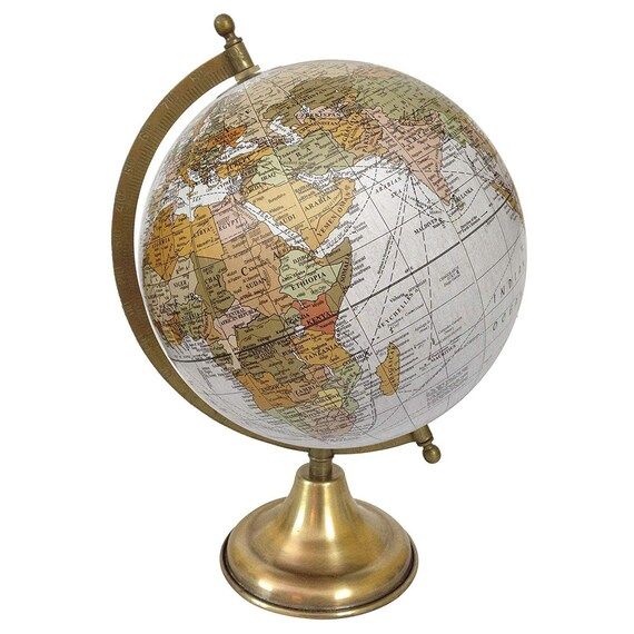 Decorative World Globe Terrestrial World Globe Earth Rotating World Map Educational Globe Home Gl... | Etsy (US)
