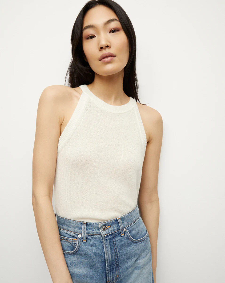 Myrick Cashmere Tank in Ivory | Veronica Beard | Veronica Beard