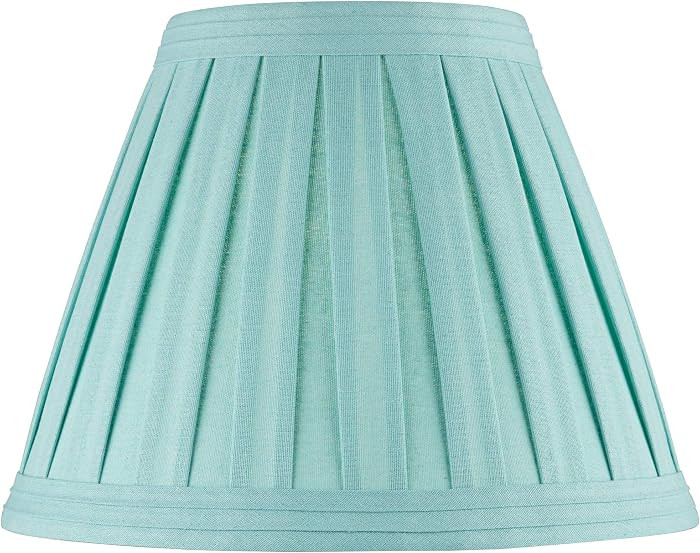 Jody Large Turquoise Linen Box Pleat Empire Shade 7x14x11 (Spider) | Amazon (US)