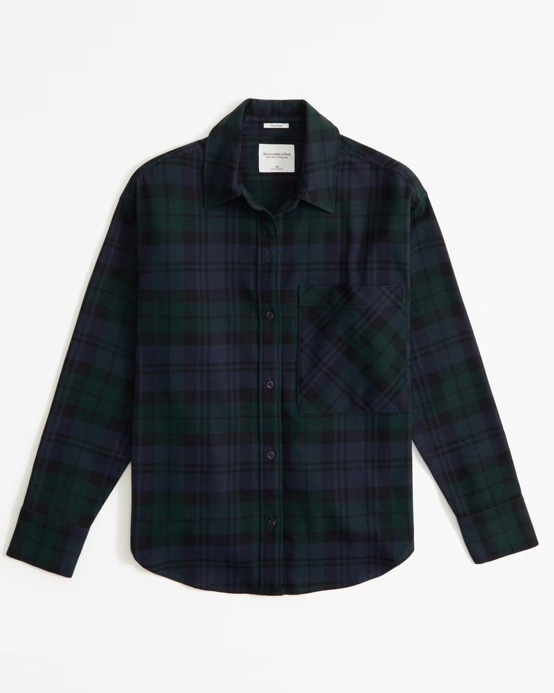 Women's Oversized Flannel Shirt | Women's New Arrivals | Abercrombie.com | Abercrombie & Fitch (US)