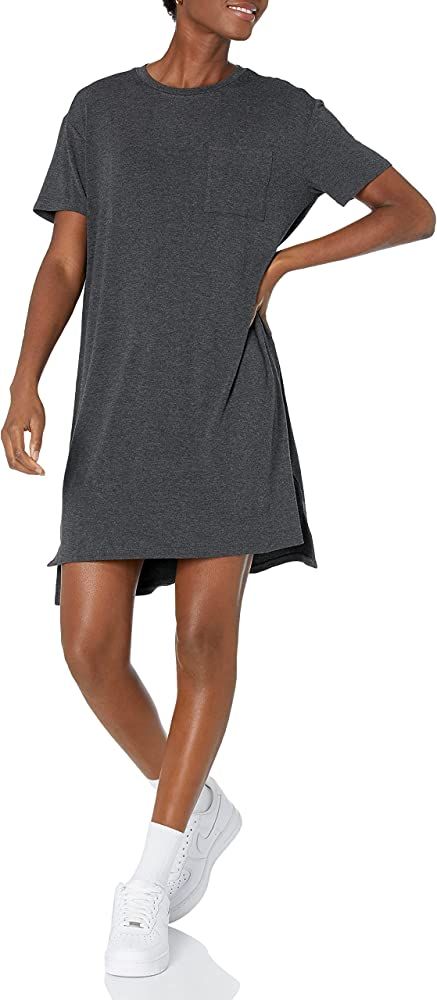 Daily Ritual Women's Jersey Oversized-Fit Short-Sleeve Pocket T-Shirt Dress | Amazon (US)