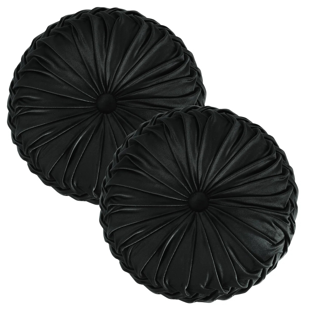 Echo Buttons Velvet Throw Pillow (Set of 2) | Wayfair North America