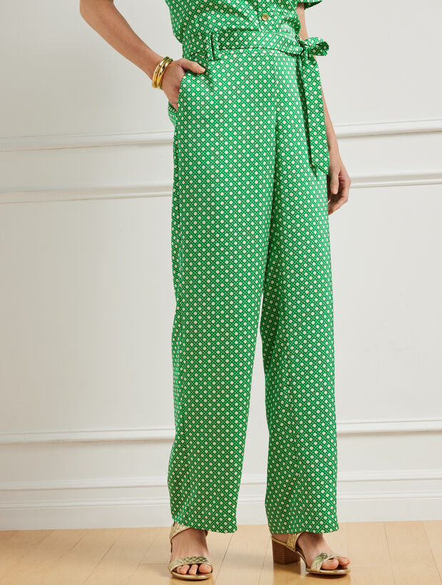 Wide Leg Pants - Intricate Dots | Talbots