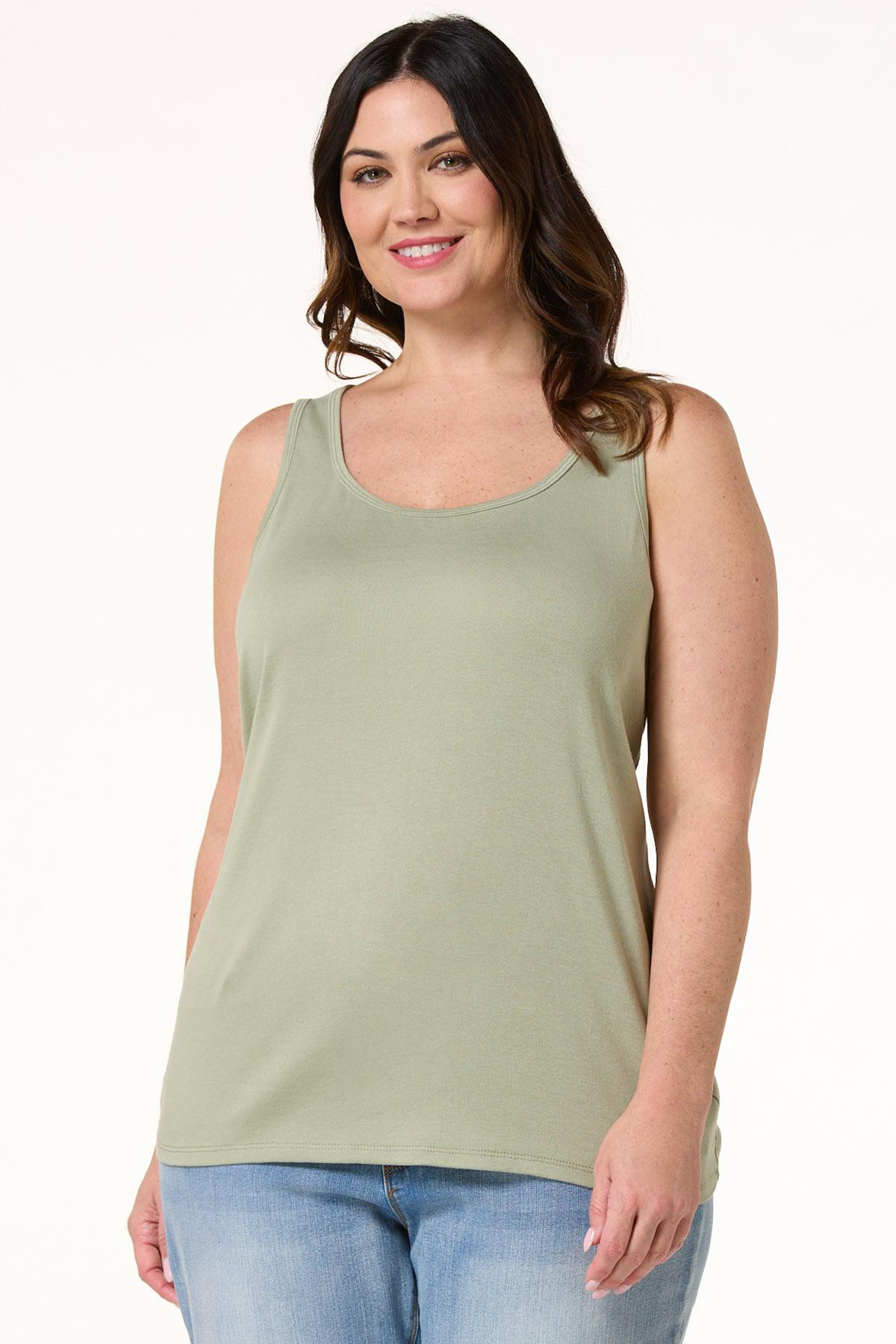 Plus Size Solid Stretch Tank | Cato Fashions