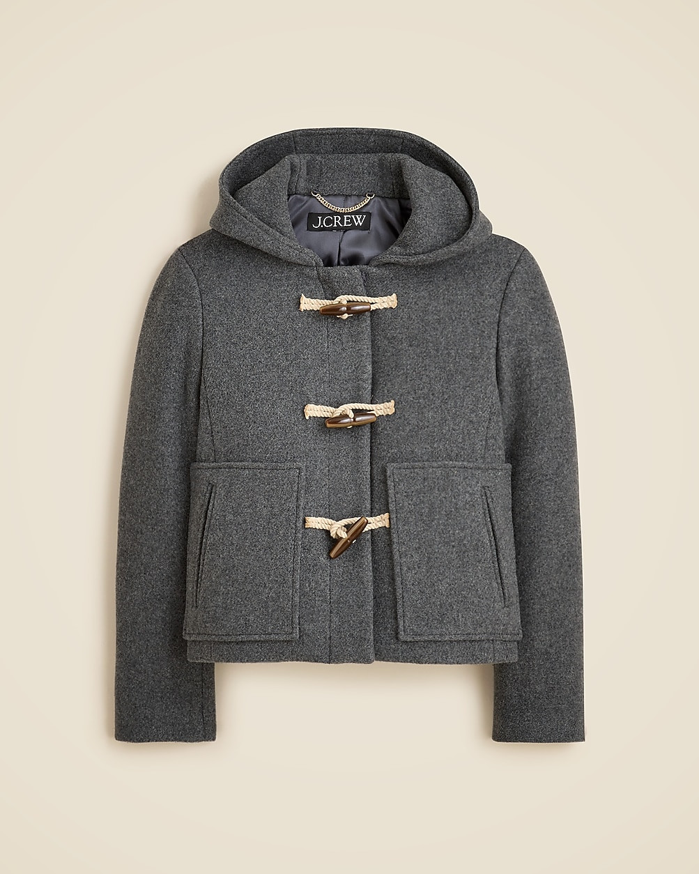 Short duffle coat in Italian stadium-cloth | J. Crew US