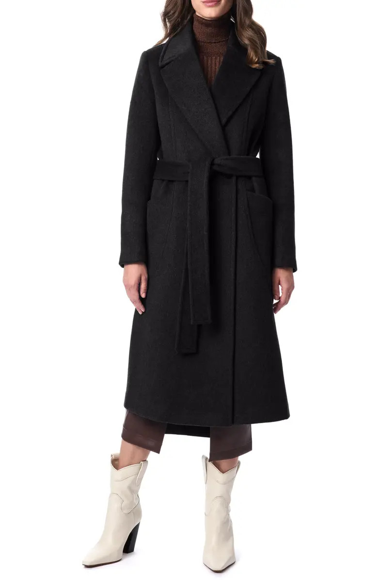 Belted Wool Blend Longline Coat | Nordstrom