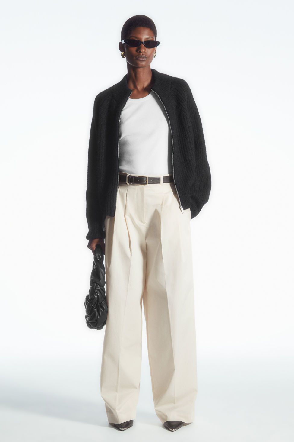 WIDE-LEG TAILORED TWILL TROUSERS | COS UK
