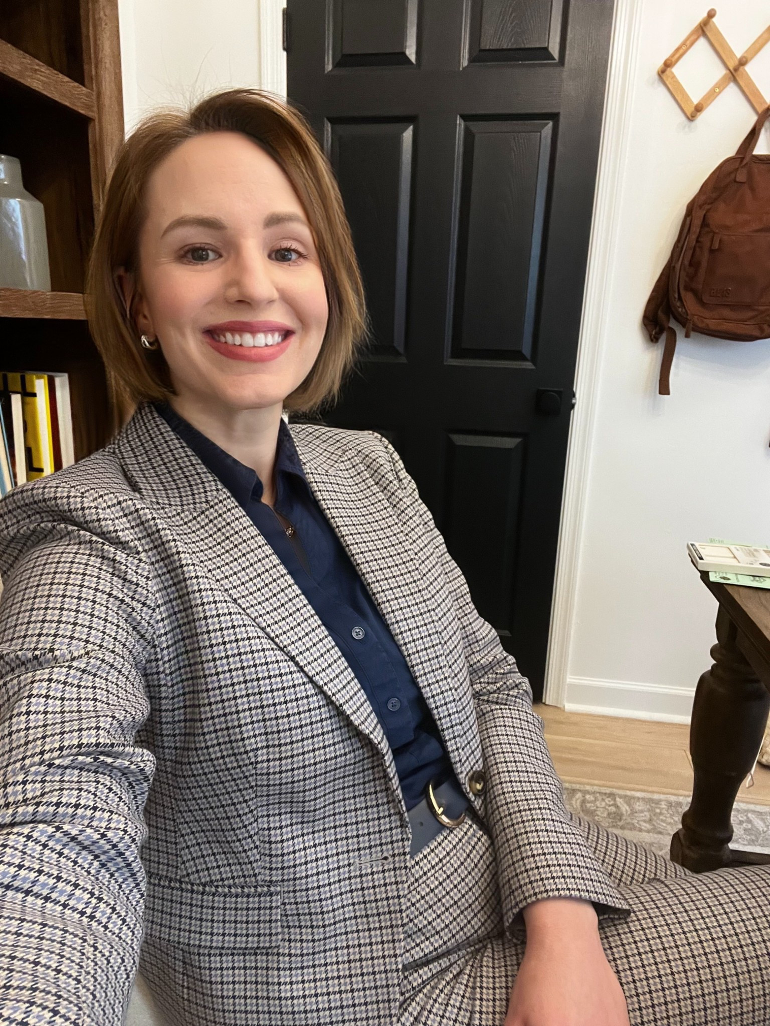 Interview ready with this gorgeous houndstooth 2 piece set. I love the shorter length on this blazer for petites to enhance our length. With longer blazers, I feel that it overwhelms our small frames. Such a classic set! 

#LTKPetite #LTKootd #LTKWorkwear