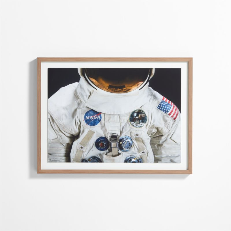 Smithsonian Apollo 11 Spacesuit Framed Wall Art Print | Crate & Kids | Crate & Barrel