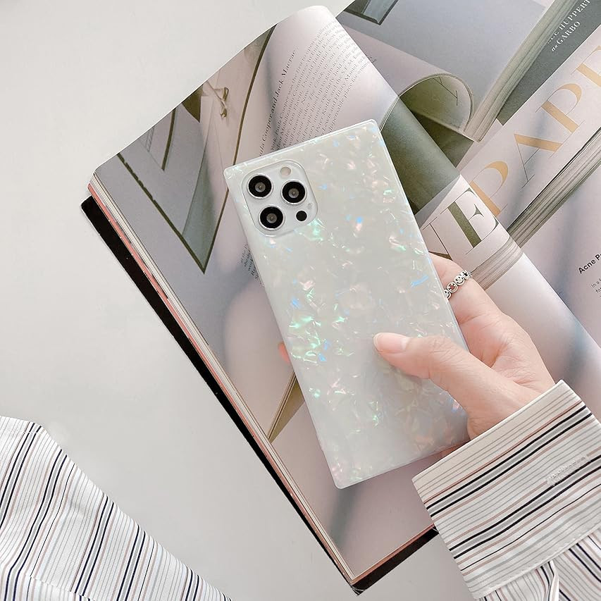 Cocomii Square iPhone 12/12 Pro Case - Square Pearl Glitter - Slim - Lightweight - Glossy - Mother-o | Amazon (US)