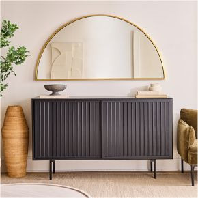 Half-Moon Metal Wall Mirror | West Elm (US)