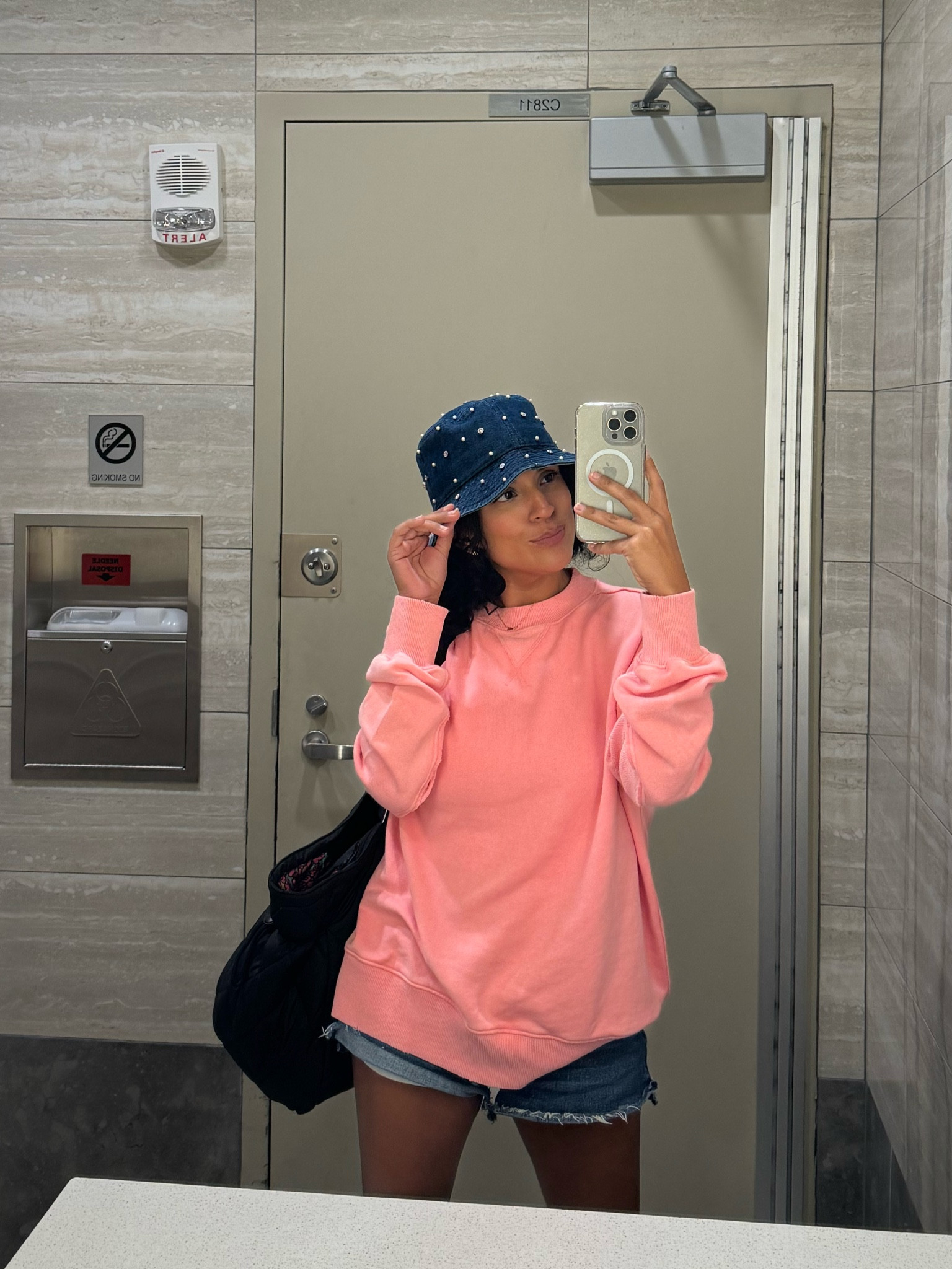 Airport things - wearing my Mary Poppins travel bag as I call it. It fits so many things!!!  🦋✈️🤍 #travel #verabradley #aerie #packing 

#LTKFallSale #LTKTravel #LTKFamily