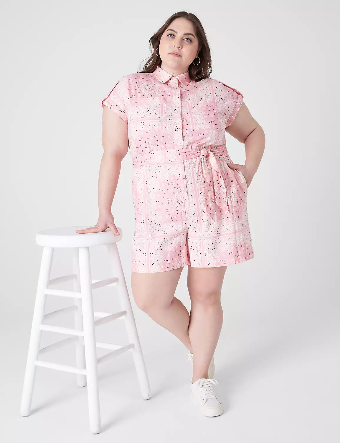 Belted Safari Romper | LaneBryant | Lane Bryant (US)