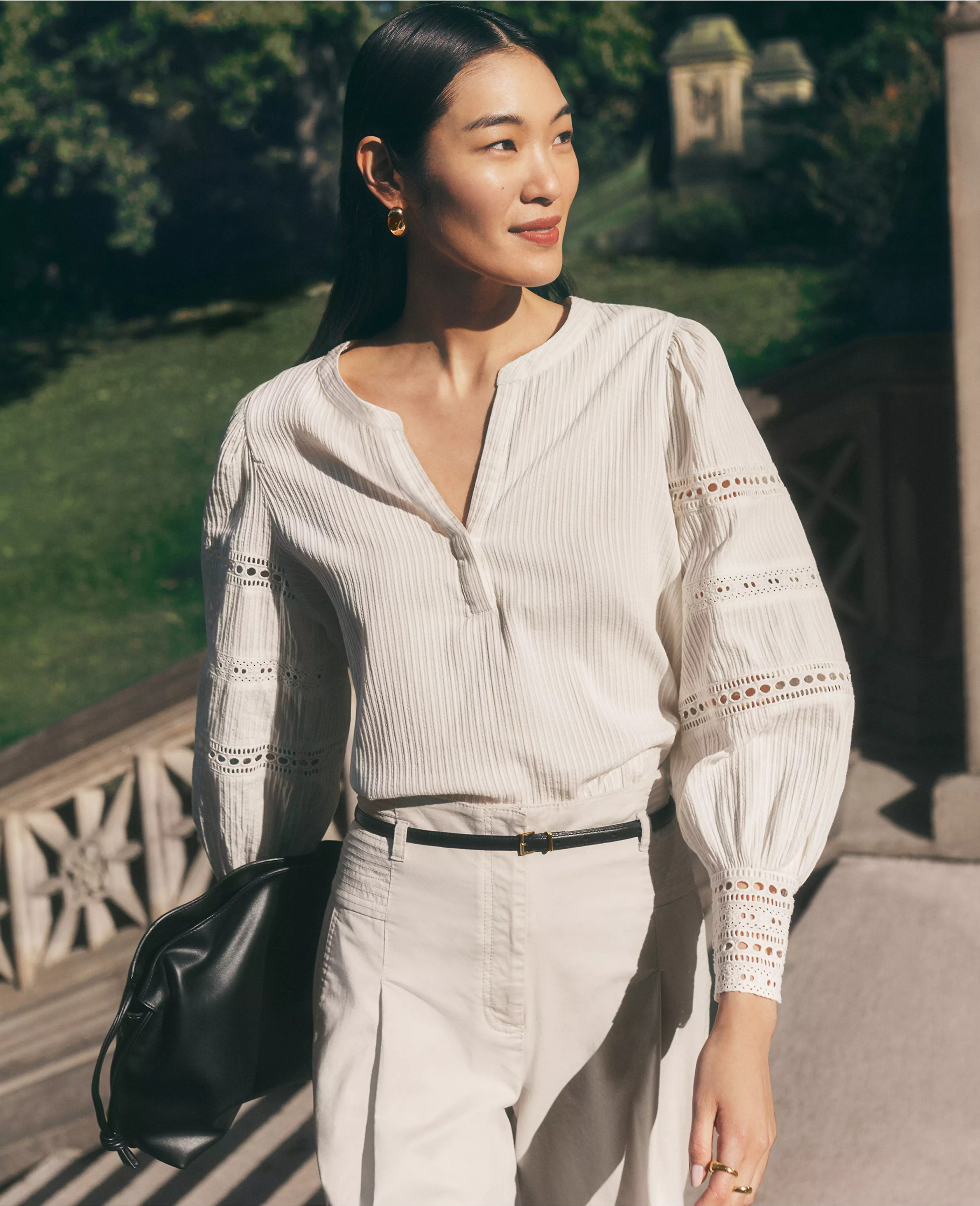 Lace Trim Popover | Ann Taylor