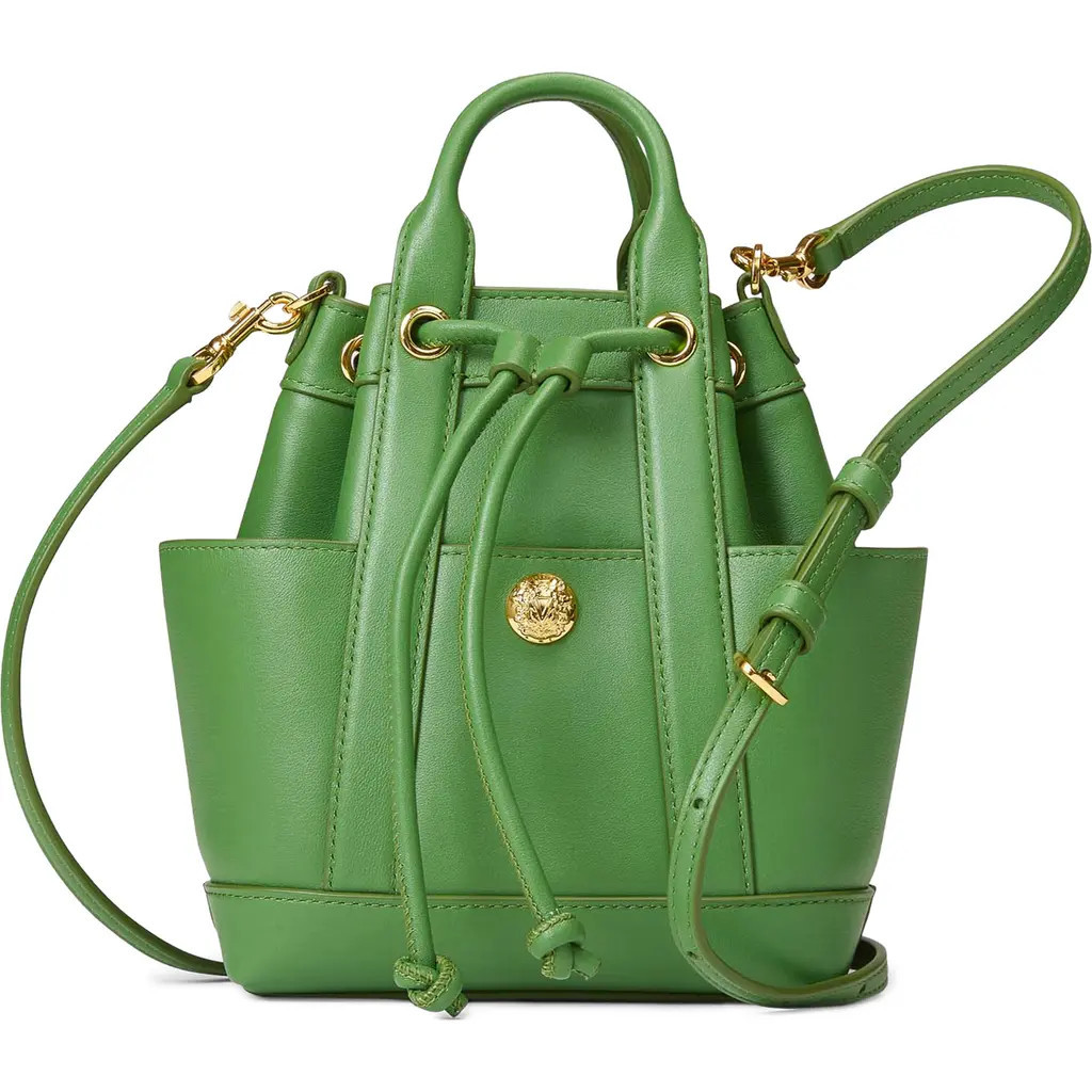 Veronica Beard Mini Goody Leather Bucket Bag in Lemongrass at Nordstrom | Nordstrom