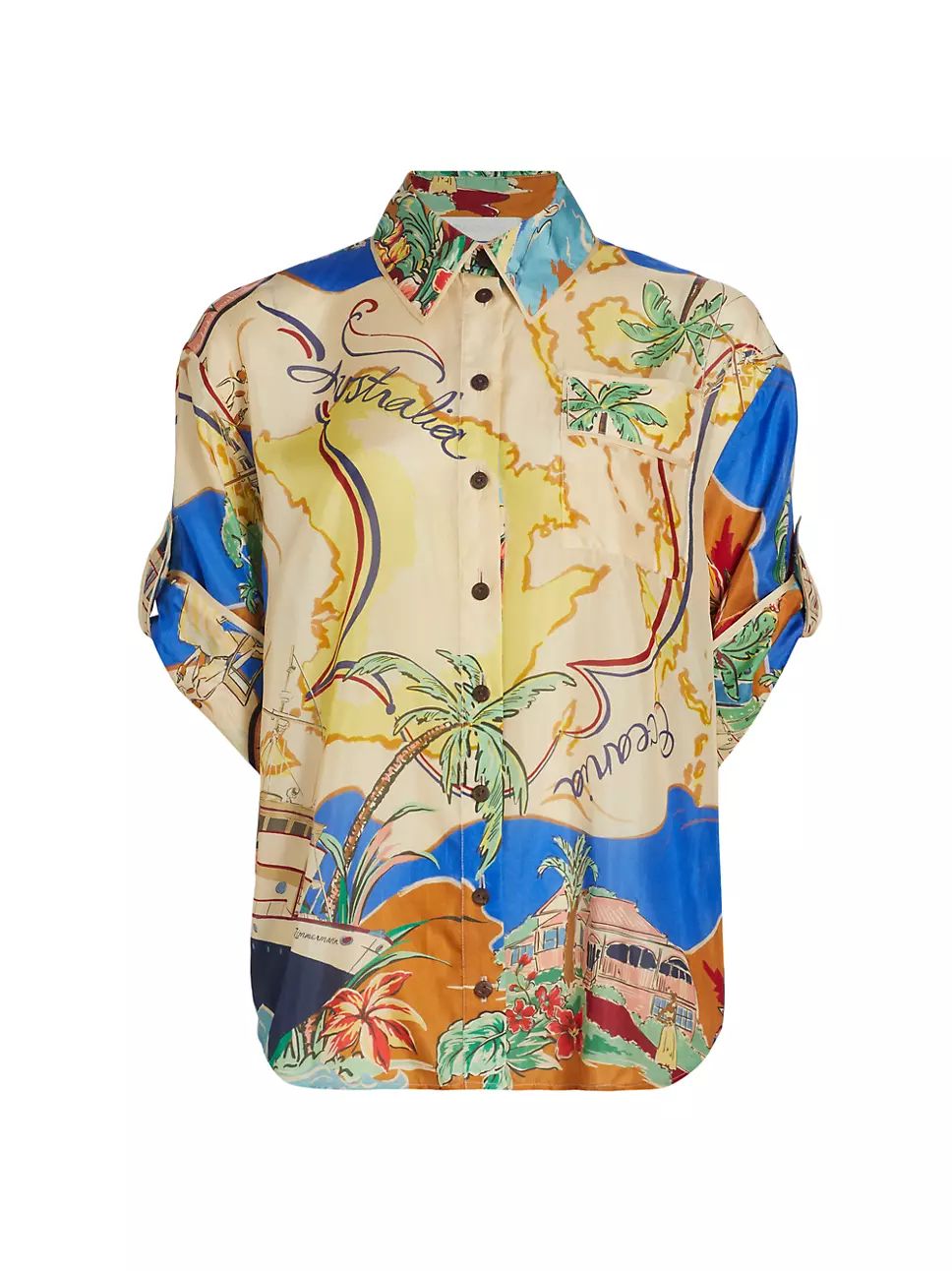 Alight Printed Silk Short-Sleeve Shirt | Saks Fifth Avenue