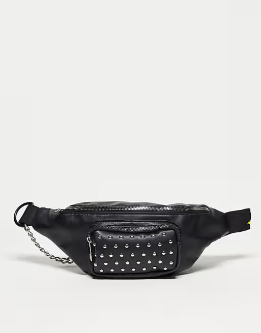 SVNX chain detail fanny pack in black | ASOS (Global)