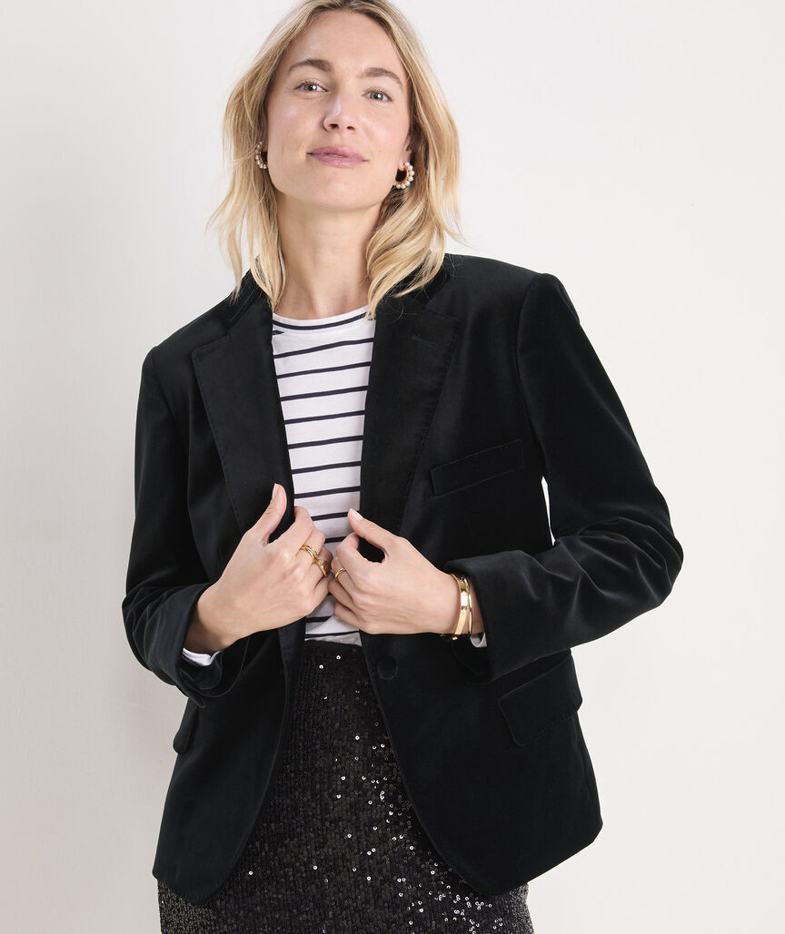 Velvet Shrunken Blazer | vineyard vines