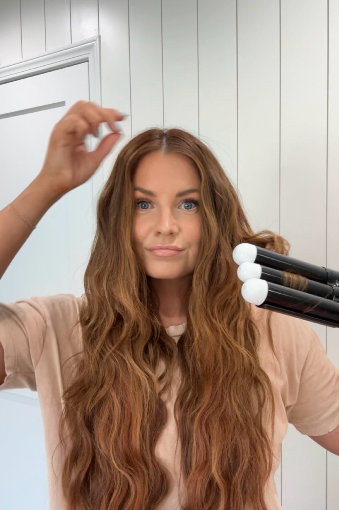 The hair waver I use is on major sale right now for $40! I also linked the heat protectant spray I use too! 