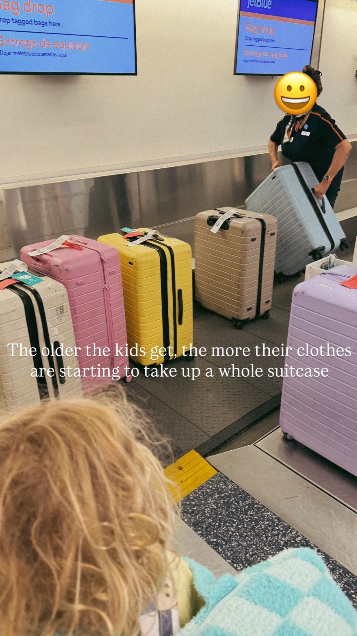 😀 The older the kids get, the more their clothes are starting to take up a whole suitcase