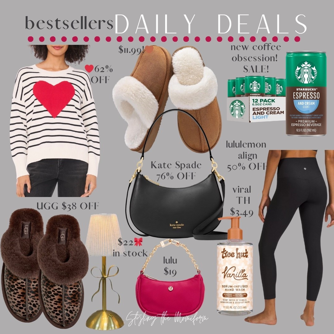 Gang’s all here!
Daily deals including UGG, lululemon, Kate spade, Amazon bestsellers and the cutest 🎀 lamp in stock!

#LTKSaleAlert #LTKFindsUnder50 #LTKHome