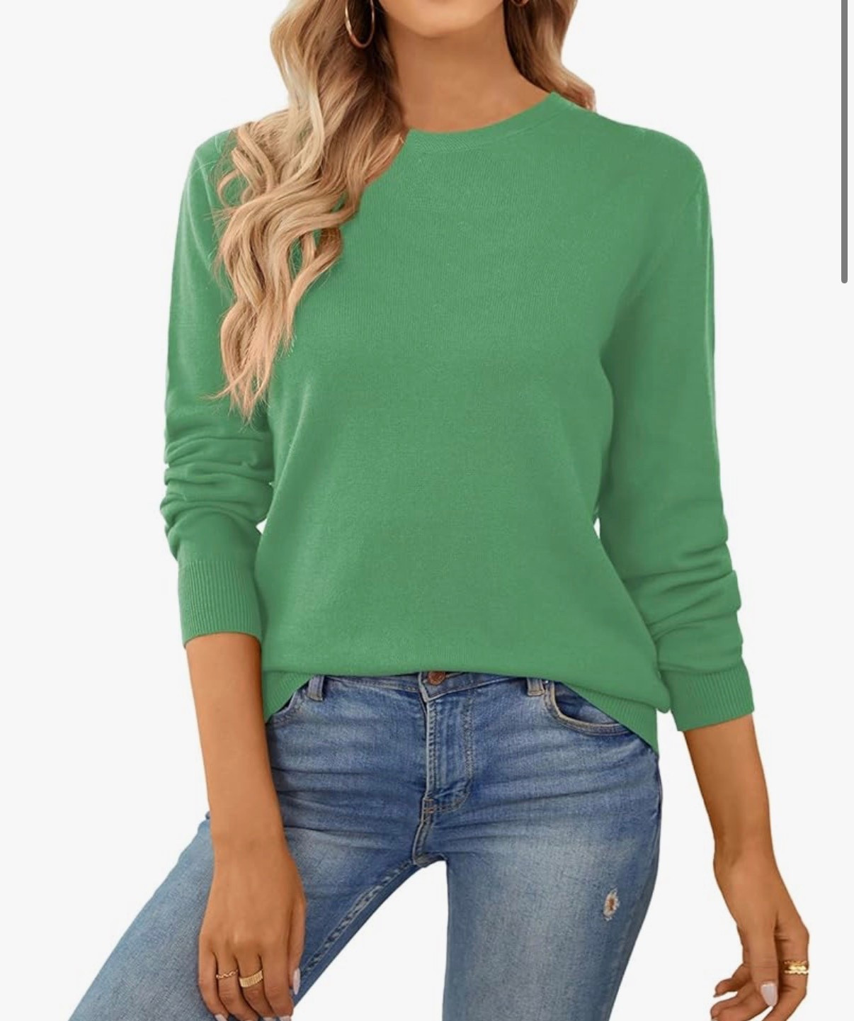 Green sweater! Perfect for March st. Patty’s color

#LTKMidsize #LTKSpringSale #LTKWorkwear