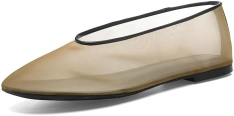 Women's Fine Mesh Ballet Flats,Round Toe Ballerina Shoes,Casual Slip On Mary Jane Flats,Comfortab... | Amazon (US)