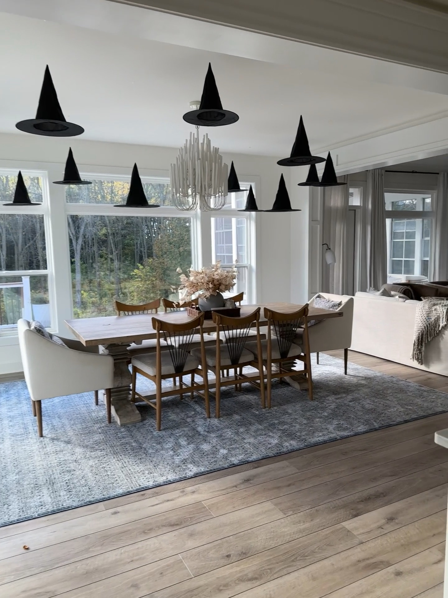 Decorating for Halloween isn’t my absolute favorite, but the kids go crazy for it so I do it! Last year was my first year decorating, and we started simple with these hanging witches hats! Affordable, and a pretty cute idea too!

#LTKhome #LTKHalloween #LTKstyletip