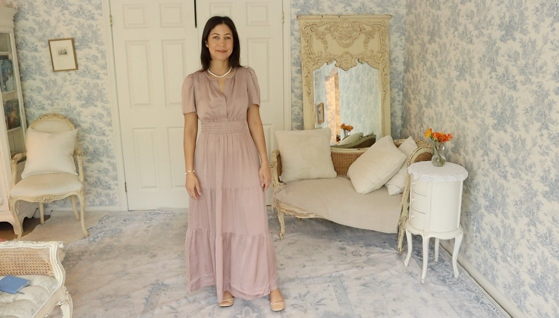 One of the loveliest additions to my special occasion extras this season has been this Quince Washable Silk Tiered Maxi Dress in Vintage Pink. I’m always searching for pieces that feel feminine, elegant, and effortless and this dress truly captures all three. If you'll remember I've had this exact dress in the dark wine color and it lasted several seasons.

The soft vintage pink tone feels wonderfully romantic, while the flowing silhouette makes it so comfortable and easy to wear throughout the day. I especially appreciate that the silk is washable, which brings practicality to an otherwise luxurious fabric. It’s a beautiful reminder that elegance and ease can coexist quite harmoniously.

I styled it simply with pearls by Gingiberi and neutral flats by Thursday Boots for an understated look that feels polished without trying too hard. This is exactly the type of versatile piece I love including in a thoughtfully curated wardrobe: timeless, graceful, and adaptable for many occasions.

#WashableSilk #TenItemWardrobe#DailyConnoisseur #ElegantStyle

#LTKdayinmylife #LTKgrwm #LTKOver40
