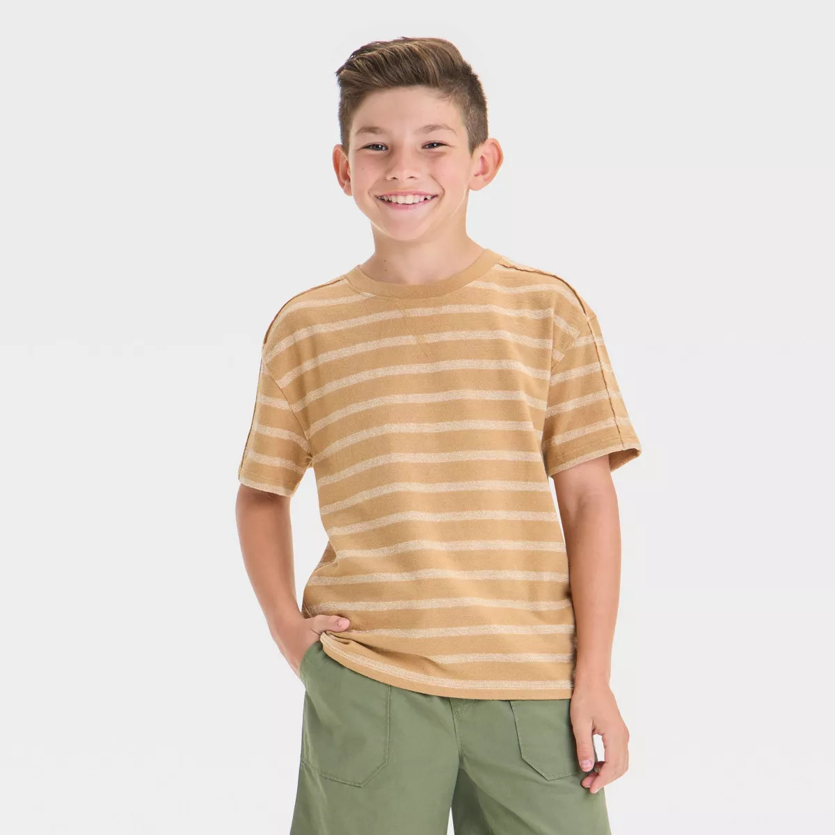 Boys' Short Sleeve Relaxed Fit Textured T-Shirt - Cat & Jack™ | Target